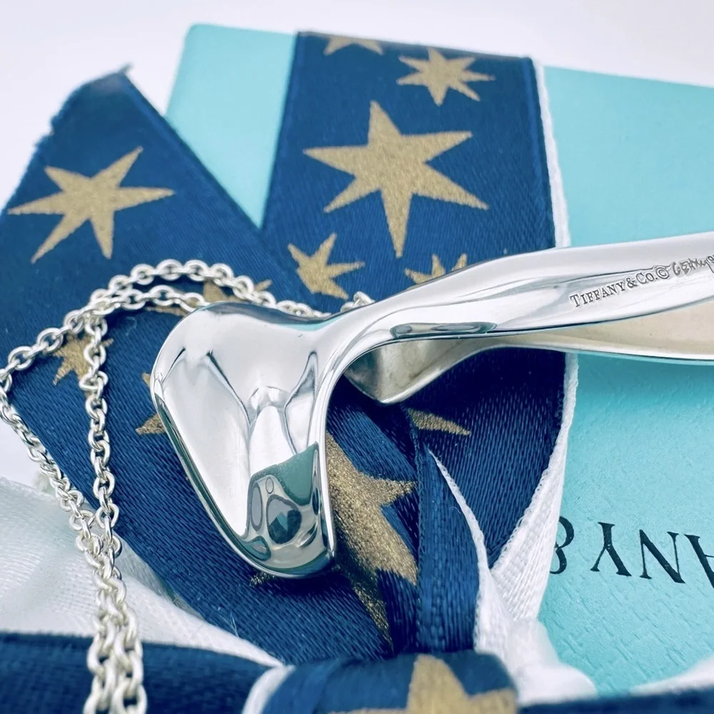 RARE Tiffany & Co. Frank Gehry 3” Large Orchid Necklace in Silver with Packaging